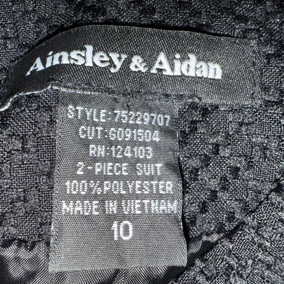 Ainsley & Aidan Black Two Piece Suit - Size 10 - Picture 5 of 7